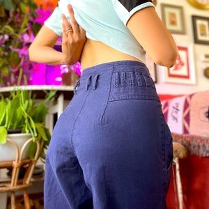 High waisted blue pants. Size 5/6